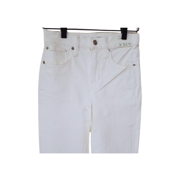 J.Crew 9” Toothpick Mid Rise Stretch Jeans | White Wash | Size 24 | NWT - Picture 2 of 10